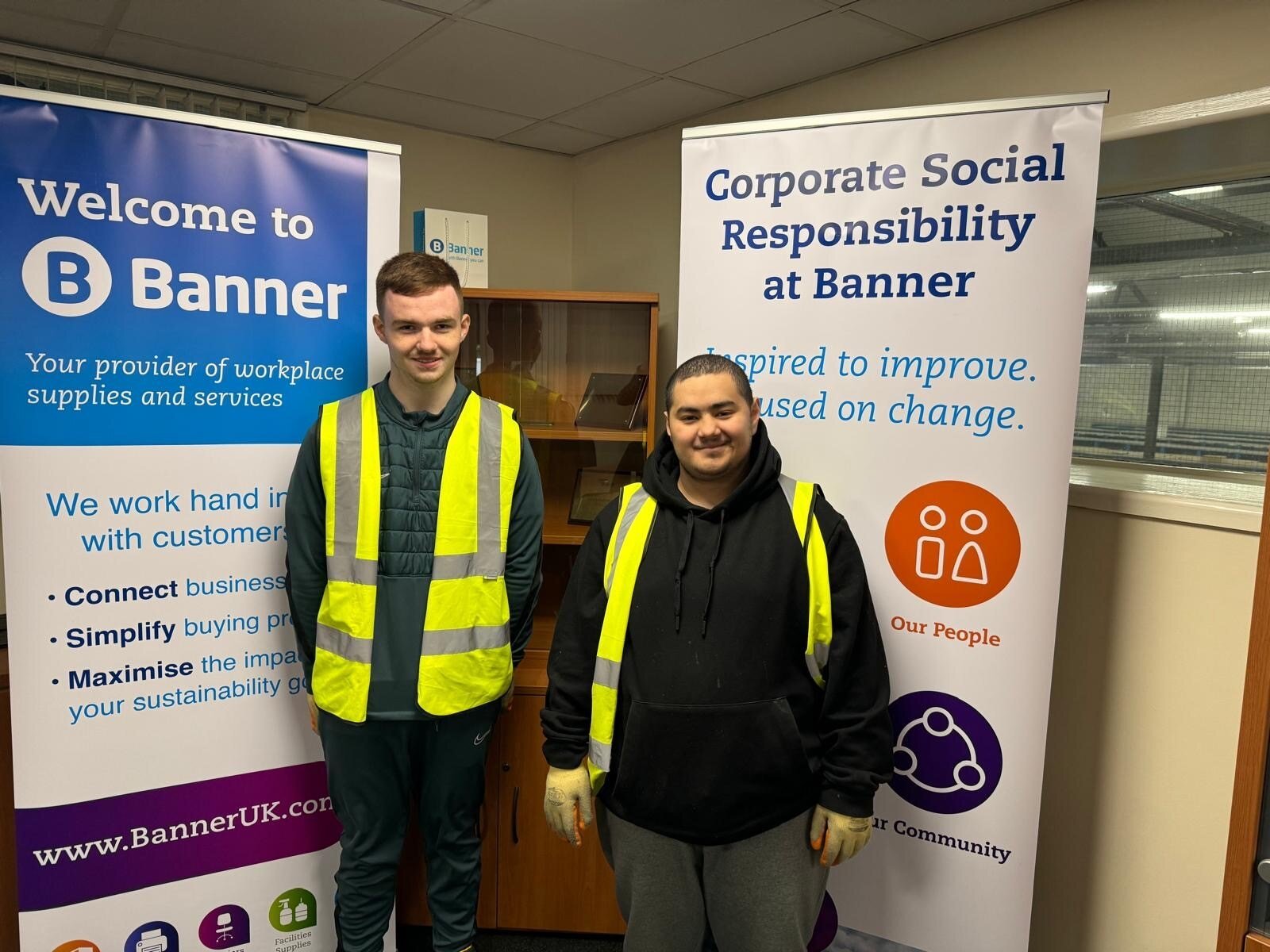 Work placement students at Banner